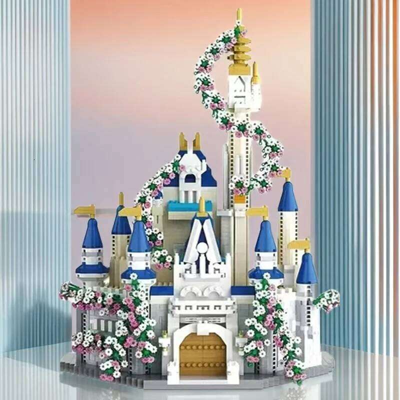 1888 Pieces, Creative Sakura Manor Tree House Hand-Built Blocks, Abs Material, Mixed Color Building Blocks Z260305