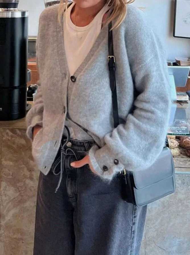 Fashion Elegant Womens Open Cardigan Spring Autumn Casual Knitted Sweater Long Sleeve Top for Young Trendsetters M260306