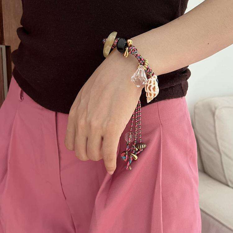 Original Underwater Garden Niche Fun Cheerful Color Handmade Woven Bracelet
