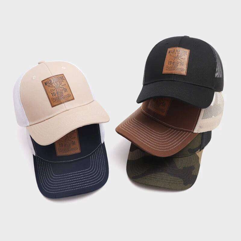 Four Seasons Mesh Baseball Caps Unisex Deer Icon Trucker Cap for Women Men Outdoor Portable Hunting Hiking Fishing Sunscreen Hat Y260304