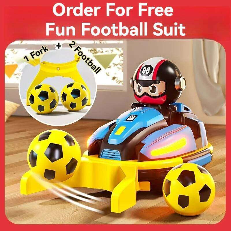 RC Bumper Car Football Battle Sports Game 2.4G Remote Control Catapult Drift Doll Karting with Music Light Toy Boy Gifts C260305