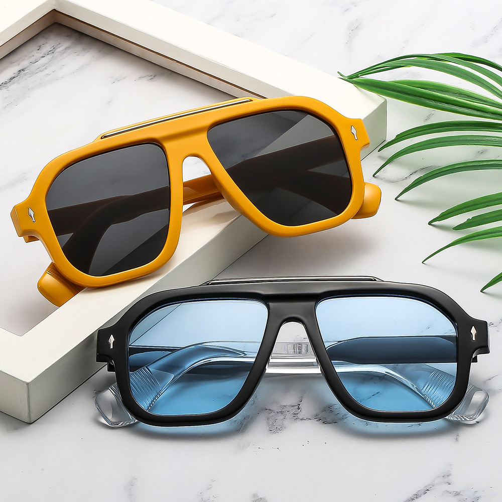 25 new high-end square frame fashion sun sunglasses men women, suitable for driving, fishing, cycling, and UV protection