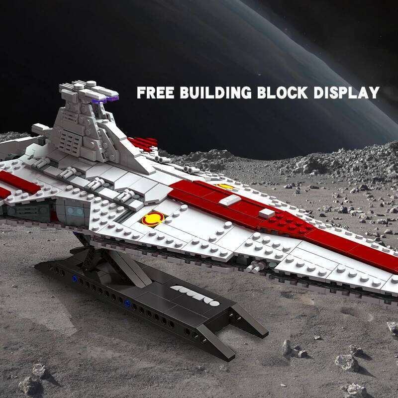 960PCS Space Battleship Building Blocks Spaceship Defense Ship MOC Model Bricks Kits Desktop Decoration Kids Toys Birthday Gifts Z260305