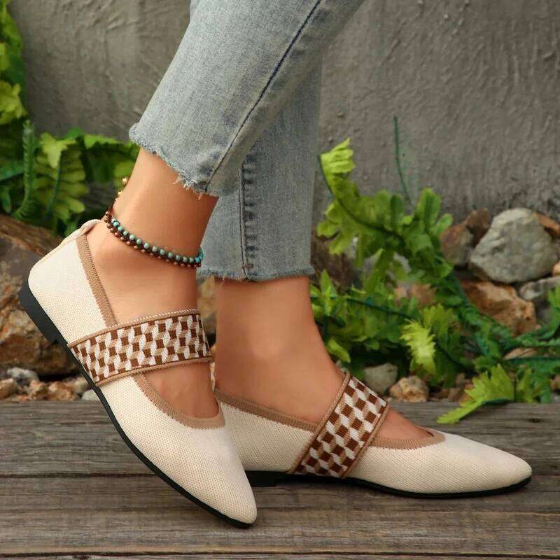 Summer 2025 New Women's Fashion Elastic Band Comfortable Non slip Flat Outdoor Soft soled Casual Shoes