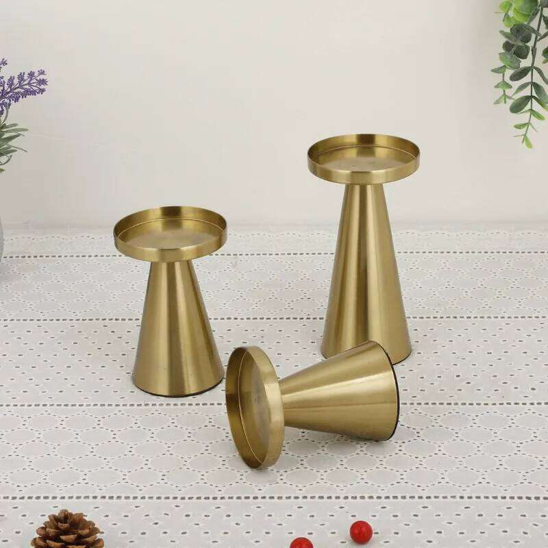 Holders Pillar Candles,Small Metal Stick Candle Holder for Wedding,Dining Room Table Centerpiece,Holiday Decor XJ260305
