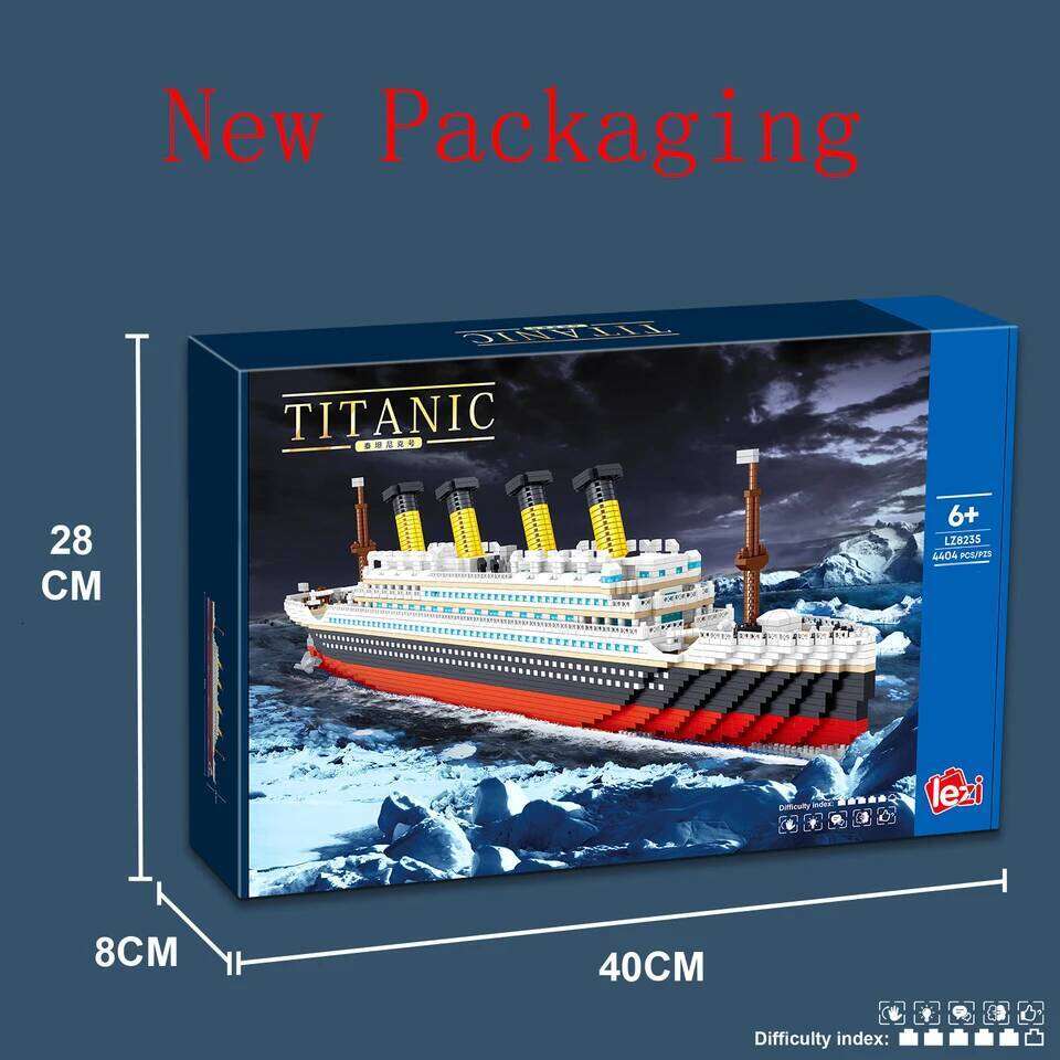 4404PCS Titanic Building Blocks Cruise Ship Mini Assemble Bricks Model Toys Kits Desktop Decoration Holiday Gifts For Children Z260305