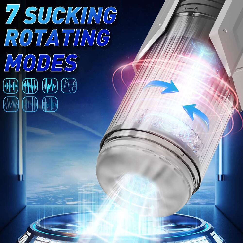 Novelty 4-in-1 Penis Trainer Male Electric Masturbator 7 Licking, Thrusting, Vibrating, Sucking Modes Adult Sex Toys W260305