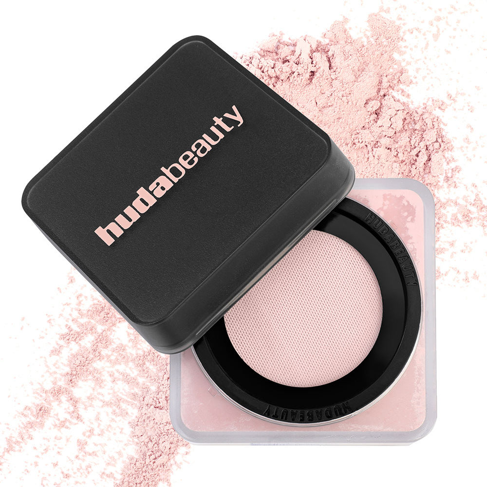 Huda Beauty 9-Color Loose Powder Compact 20g - Used For Baking This Product Features Cherry Blossom-Shaped Makeup Setting Powder Oil Control And Conce