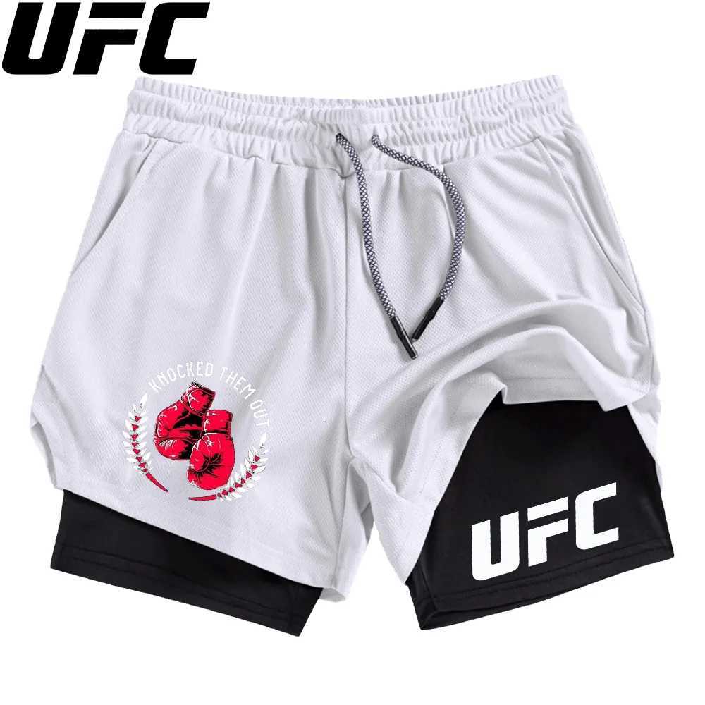 Men Running Shorts Summer Sportswear Double-deck Short Pant 2 In 1 Training Workout Clothing Male Gym Fitness Sport Shorts X260306