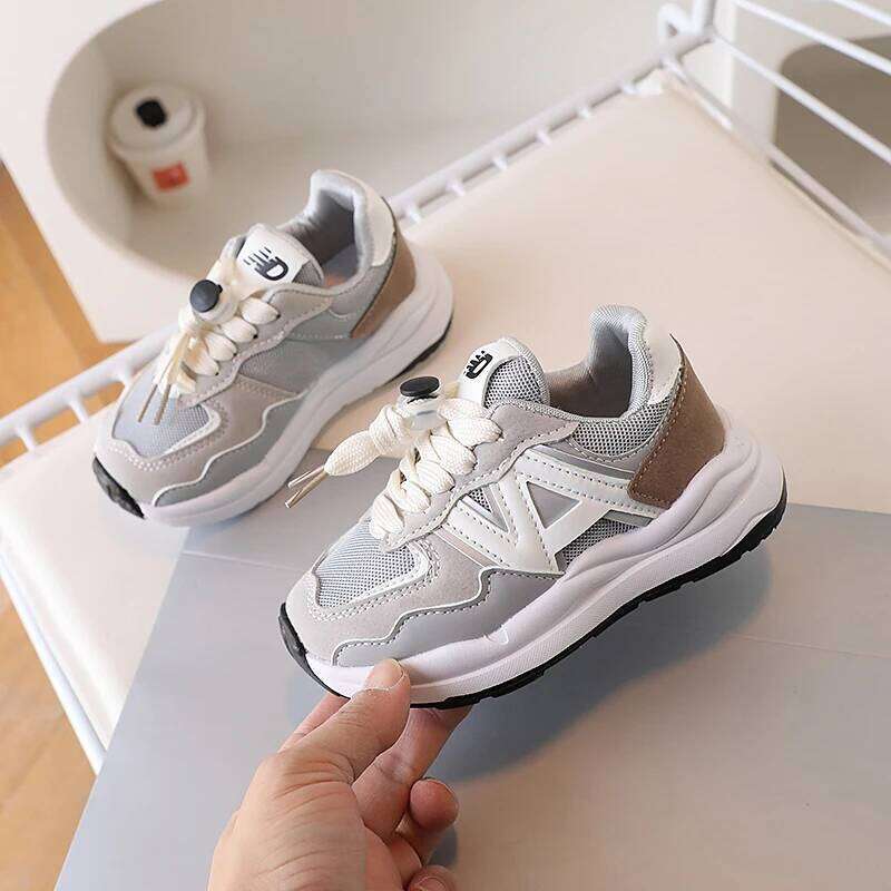 Boys Girls Soft-soled Leisure Comfortable Sports Spring and Autumn Fashion Children Thick-soled Running Shoes 26Y0304