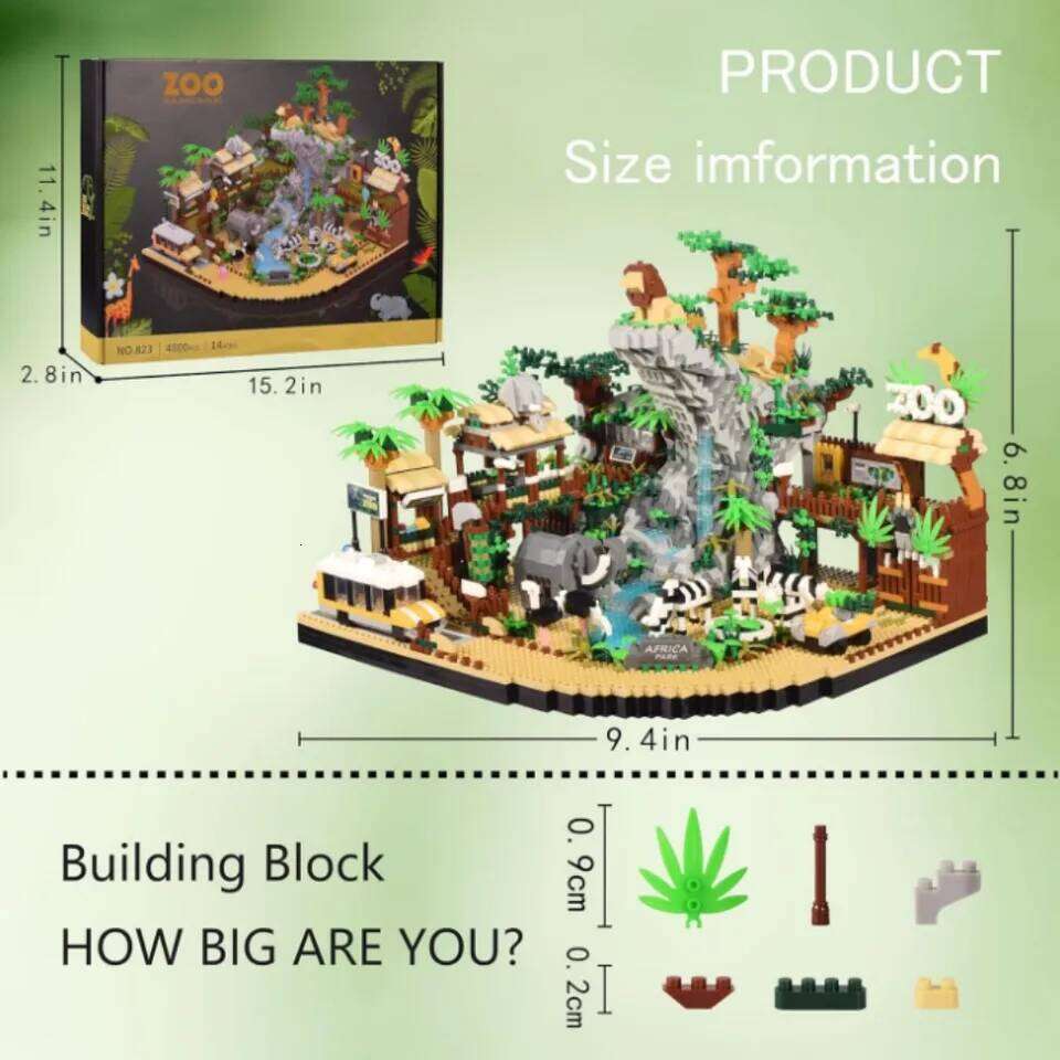 Miniature Building Block - 4,800 pieces, Zoo Mini building block model Set toys Z260305