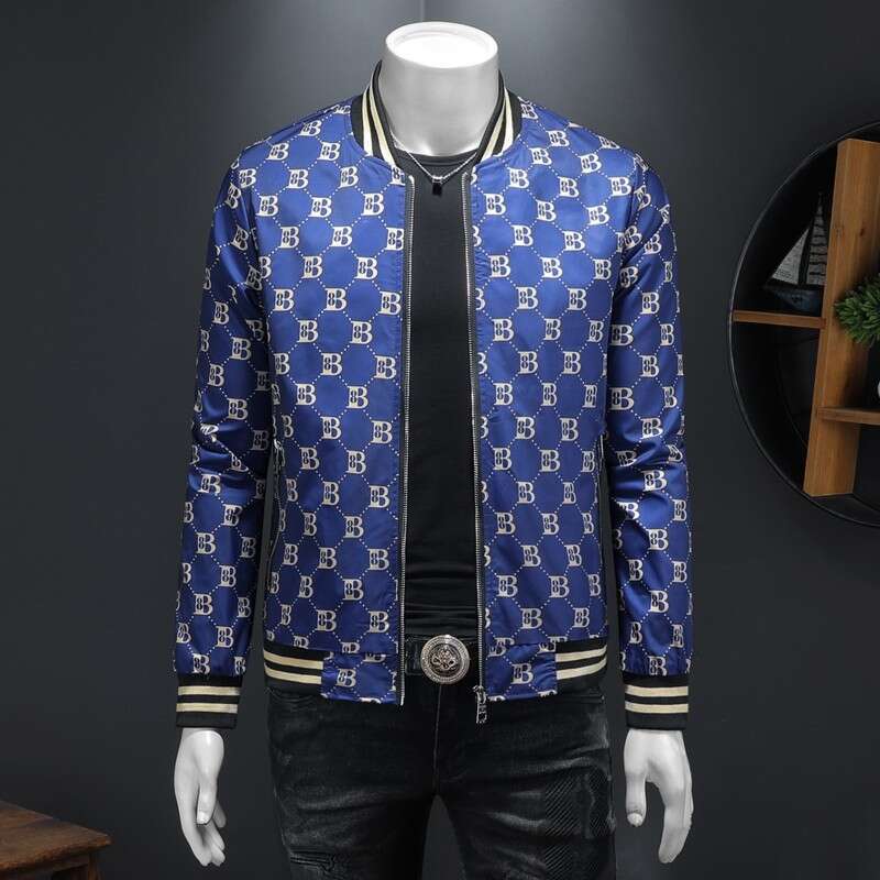 New High-Quality Men's Stand-Up Collar Jacket 7787 Luanyun