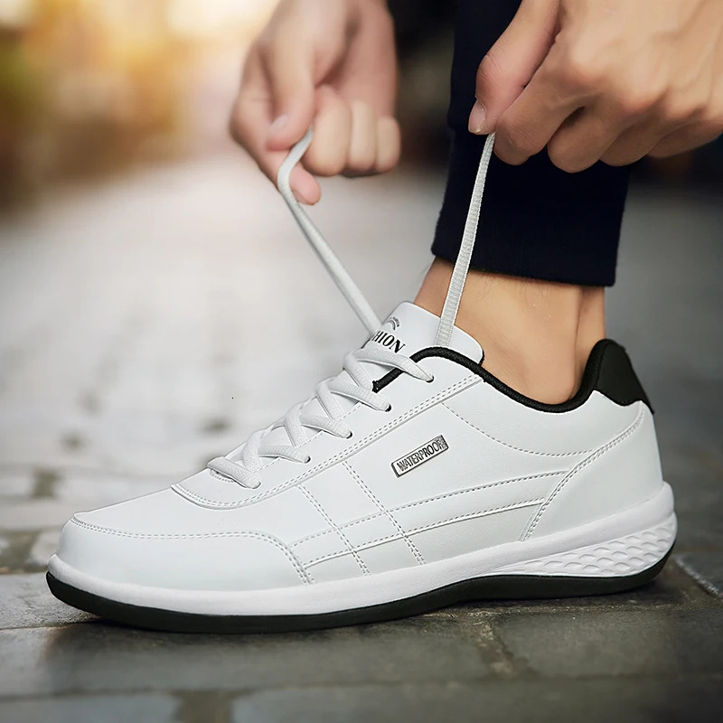 Pu Leather Men Shoes Sneakers Trend Casual Breathable Leisure Male Sneakers Non-Slip Footwear Vulcanized Shoes Tenis Masculino 260227
