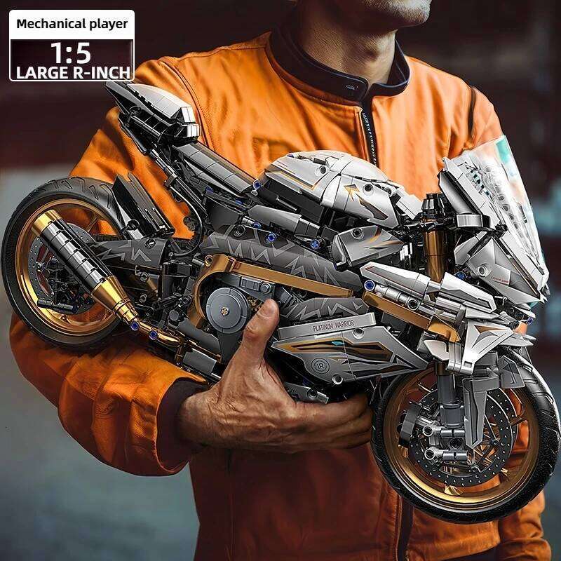 TOYLINX Alloy Motorcycle Desktop Decorations 2045PCS Racing Building Block Model Kid Toys Christmas Easter Festive Gift Giving Z260305