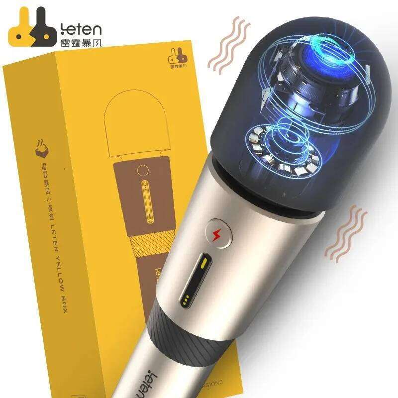 Leten Lightning AV Wand III Super Motor Intense Vibration Big Head Smart Heating Female Vibrator Ergonomic G Spot Stimulator W260305