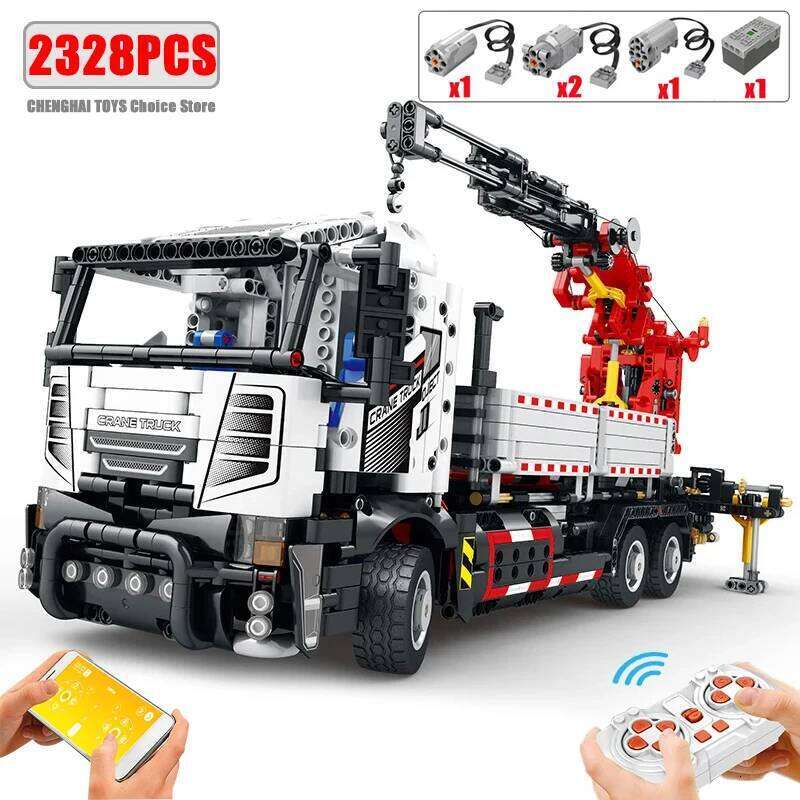 New Technical City Engineering RC Multifunctional Crane Building Blocks Bricks Model Toys for Children Christmas Gift Set Aldult Z260306