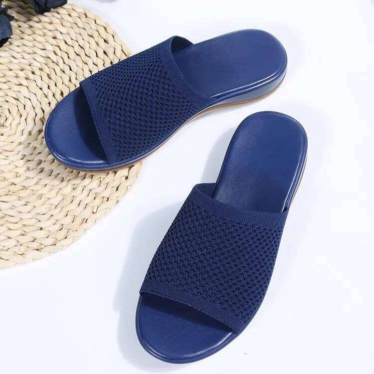 Elastic Force Shoes Women Flat Casual Indoor Outdoor Slipper Summer Sandals For Beach