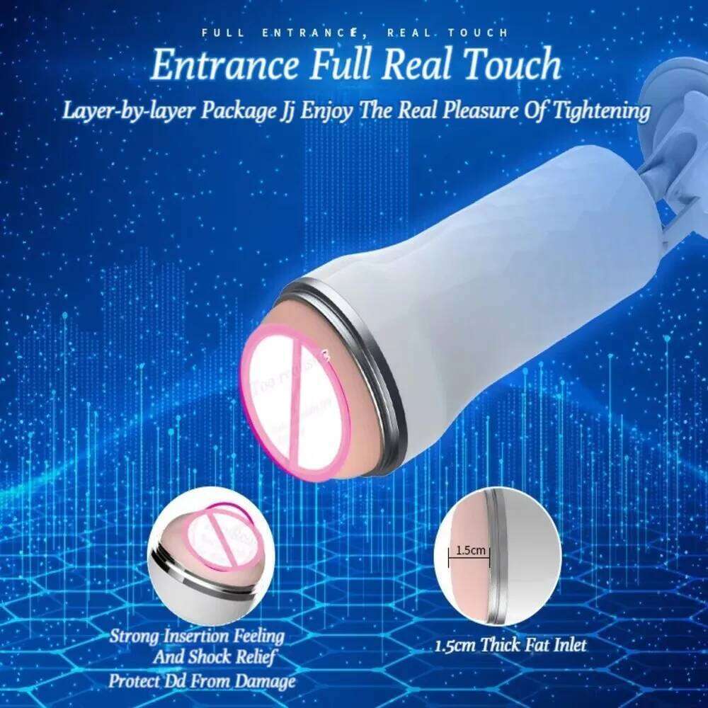 Men's Masturbation Penis Trainer Male Manual Masturbator Hands-Free Suction Cup 3D Simulation Pocket Pussy Sex Toy For Men W260305