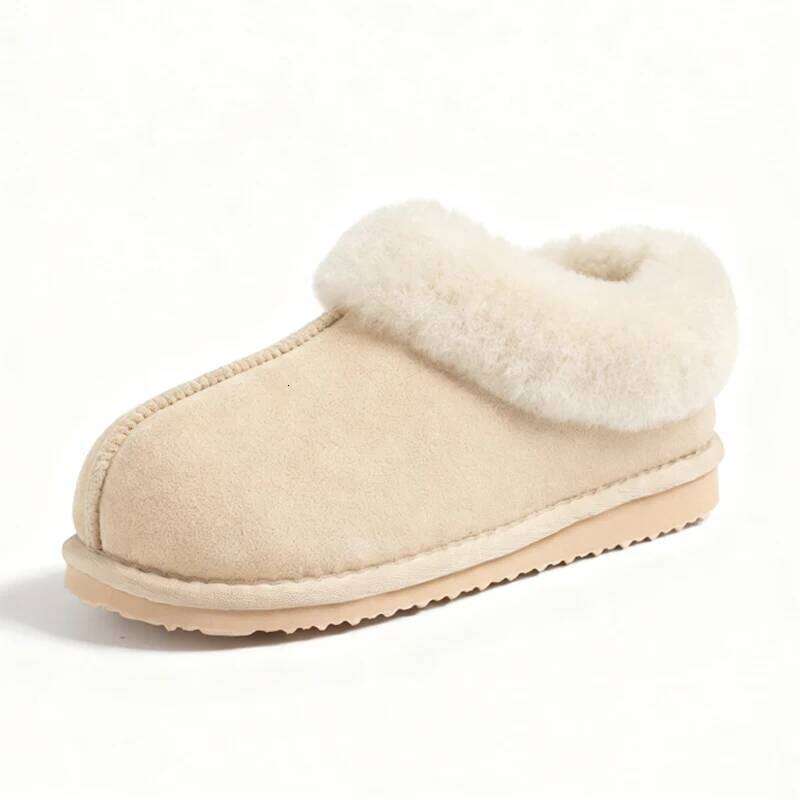 Litfun Winter Fuzzy Slippers For Women Non-slip Home Platform Indoor Slides Fluffy Warm Cozy Outdoor Women's Cotton Shoes