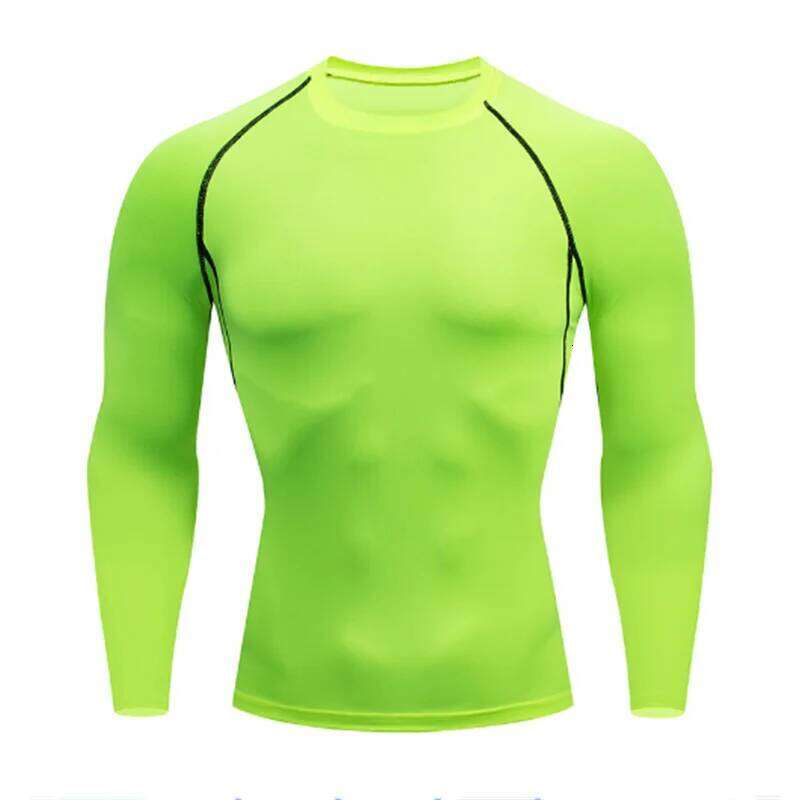 Bodybuilding Sport T-shirt Quick Dry Running Long Sleeve Compression Top Gym T Shirt Men Fitness Tight Rashgard 26H0306