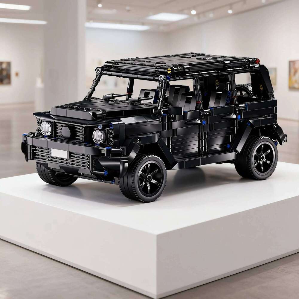 Black Tech Racer 1:14DIY Roadster building block assembly Block car toy birthday gift Z260306