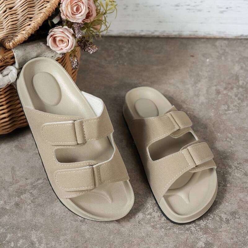Trendy Women Sandals Slippers Driving Summer Outdoor Wear Anti-Slip Odor Control Beach Casual PU Bottom Material Shoes