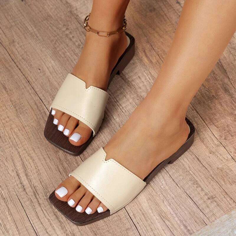 Summer Women Wedge 2026 New Fashion Comfortable Non-slip Slippers Open Toe Breathable Sandals Buckle Woman Shoes