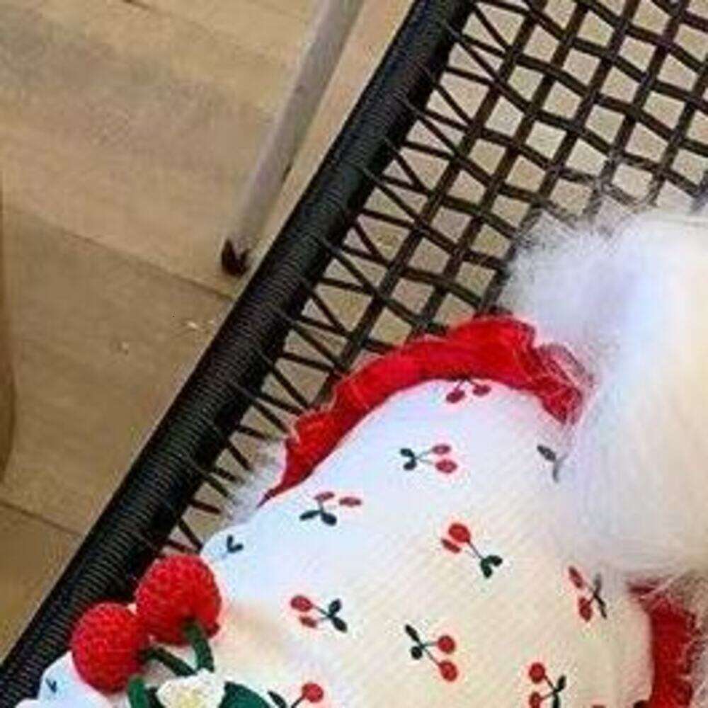 Dog Clothes Spring, Summer, Autumn: Cute Cherry Print Suspenders For Yorkshire Terriers, Bichons, Maltese, Teddy, Pomeranian, And Small Dogs Bamubi