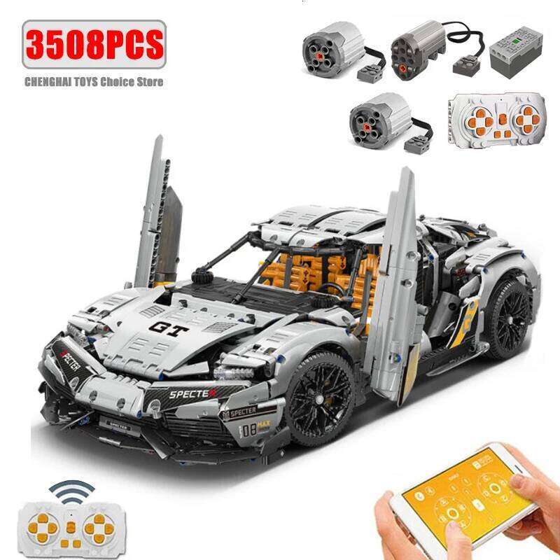 Technical Ideas Famous Racing Car Assembly Building Blocks Expert Speed Vehicle Model Bricks Moc Toys for Boys Kid Holiday Gifts Z260306