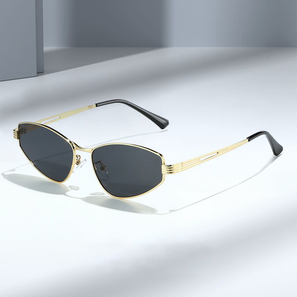 25 new models of irregular metal small-frame sunglasses, trendy high-end, UV protection, retro European and American style