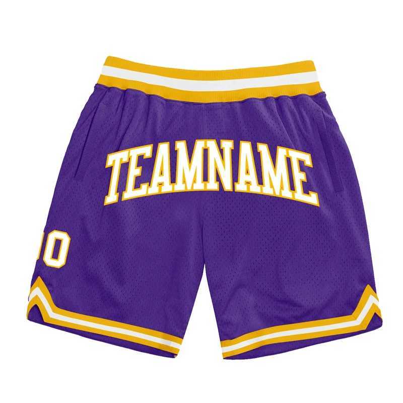 Fashion Purple DIY Basketball Shorts For Men Custom Team Name Number Sports Short Pants Loose Streetwear Kids Beach Shorts X260306