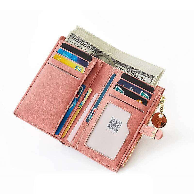 aliwood Brand Women's Wallet Clutch Trendy Simple Short Zipper Purse Chain Belt Buckle Female Wallets Card Holder Cartera Mujer C260304