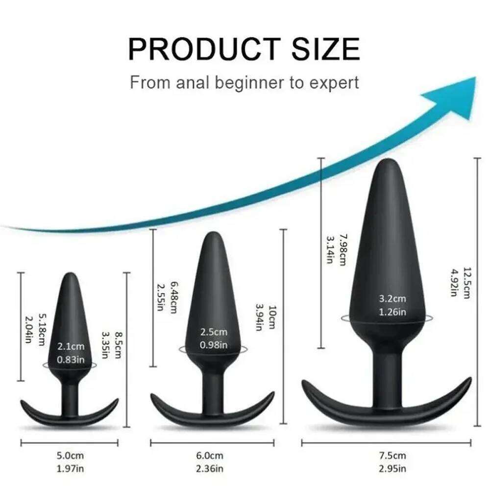 S/M/L Sexy Butt Vibrator Women/Men Soft Silicone Erotic Anal Plug Training Adults Sex Toys for Couple Women Gay W260305