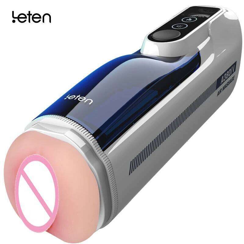 Leten Swinging Piston Thrusting Male Masturbator, Heatable Vagina Pussy Moaning Stepless Control Machine Sex Toys For Men W260305