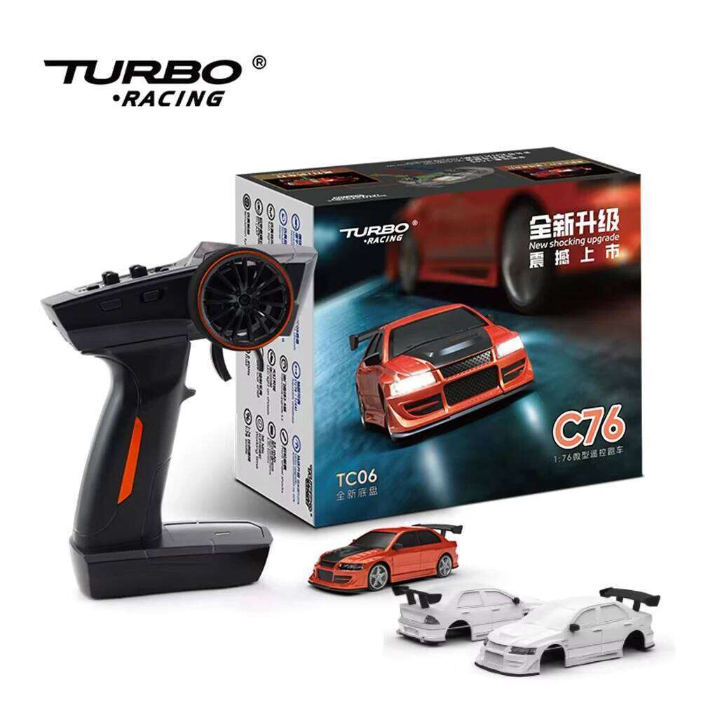 Turbo Racing 1/76 Electric Remote Control C76 Mini RTR Toy Sports Model Car for Adult Children's Toys Gift C260305