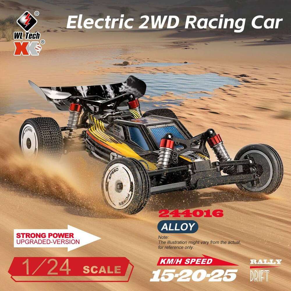 WLtoys 244016 High-Speed Proportional 1:24, High-Quality Remote-Controlled RC Car, Two-Wheel Drive, Toy and Racing Boy Gift C260305