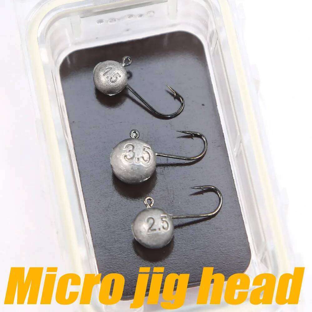 PEAK 10pcs/lot Micro Head Ice Hook Mini Crank Jig Fishhook Soft Lure Fishing Tackle S260305