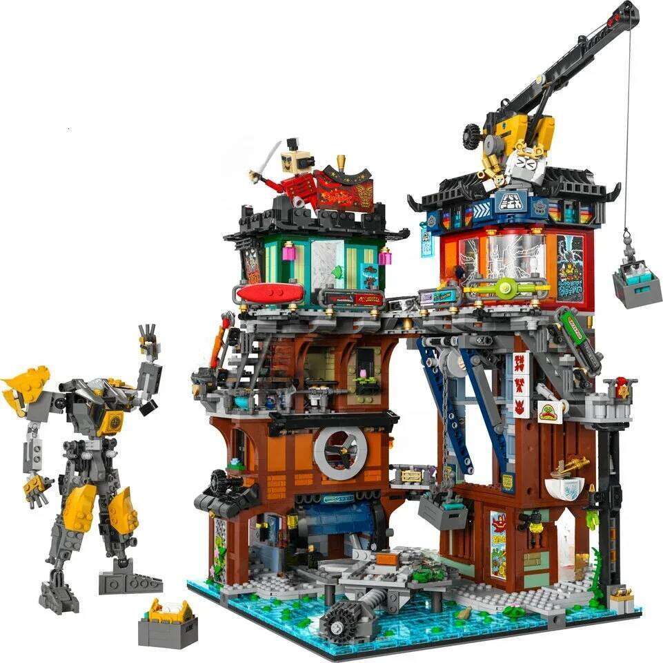 3244PCS Ninja City Mech Workshops Building Blocks With 10 Figures Assemble Bricks Toy Gift For Children Kids Z260305