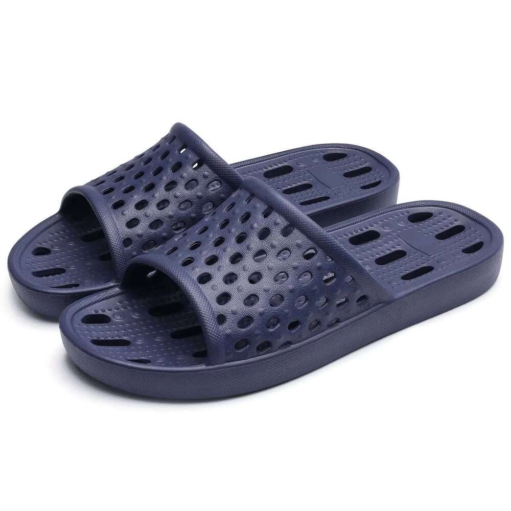 Litfun Light House Women's Fashion Breathable Pool Slippers Drain Holes Anti-slip Beach Slides Orthopedic Bath Sandals