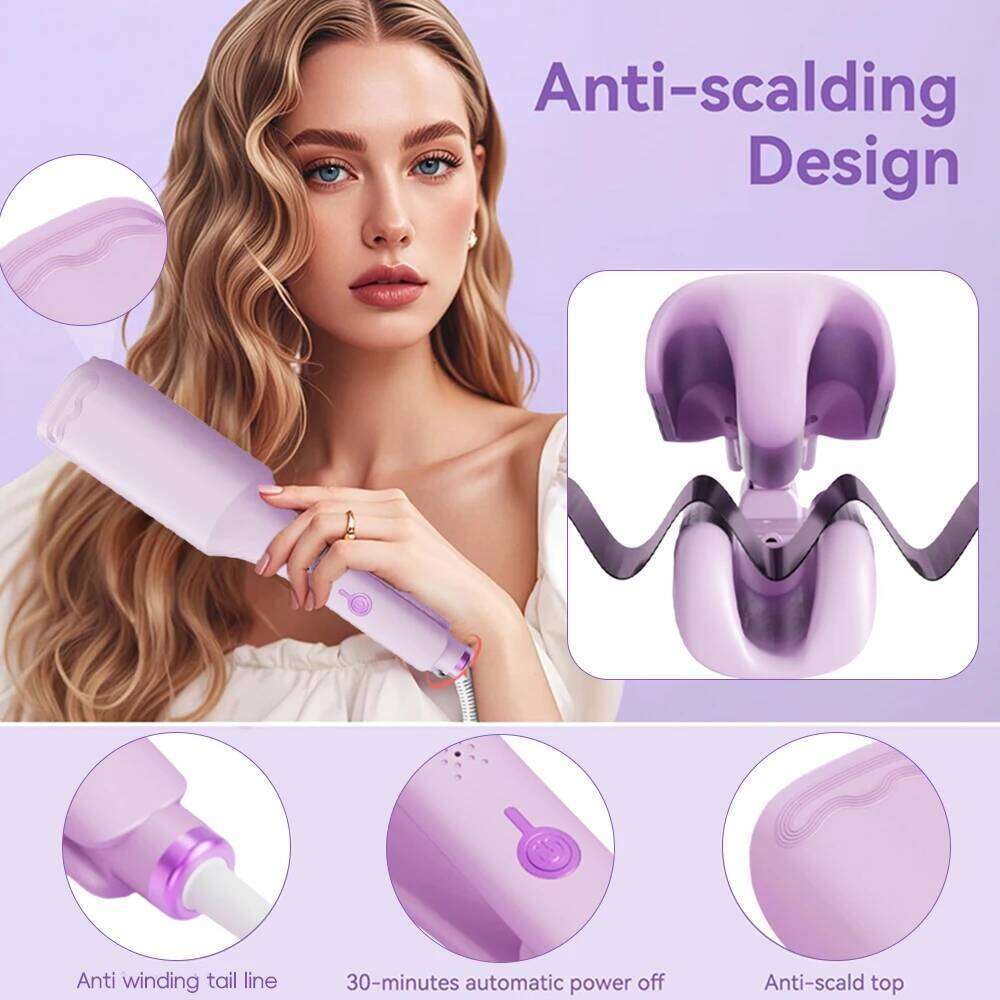1.25 Inch Deep V-shaped Curling Iron Ghost Waves Wave Perm Tourmaline Hair Curler With Multiple Temperature Her's Gifts 26Y0306