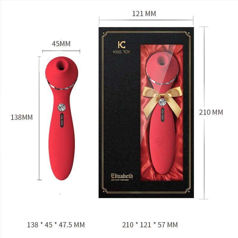 KISS TOY Sucking Women Smart Heatable AV Wand G Spot Sucker Clitoris Vibrator Female Adult Sex Toys for Woman W260305