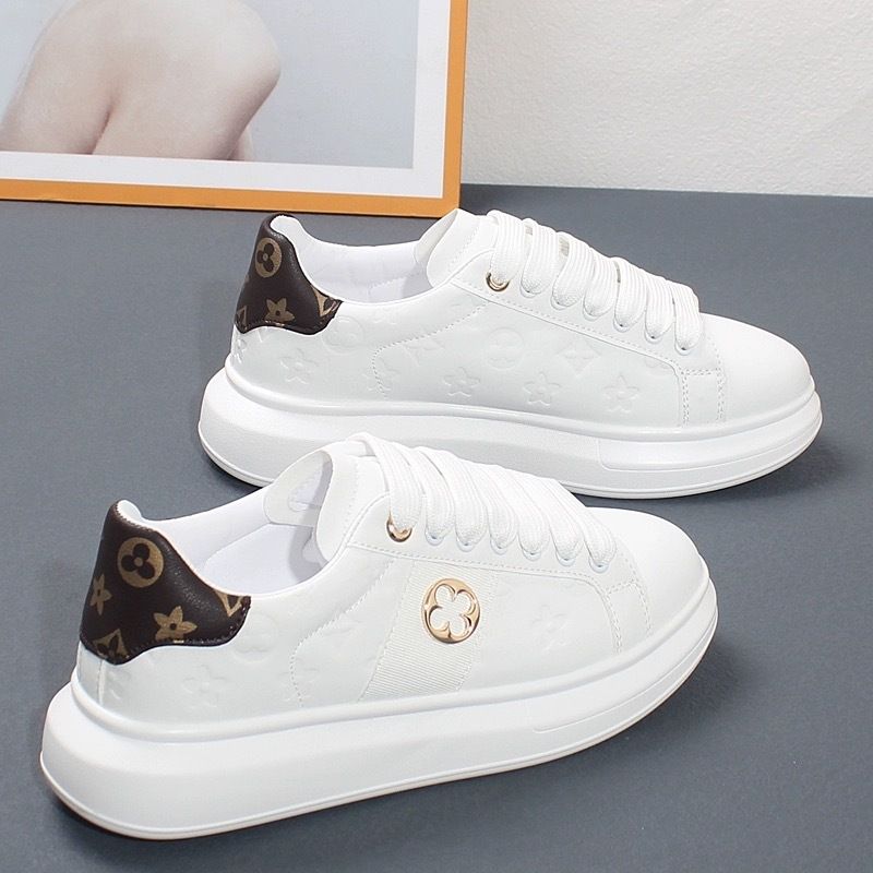 Designer casual shoes free shipping New fashionable sneakers casual sports shoes trendy men's shoes thick-soled lightweight black and white large