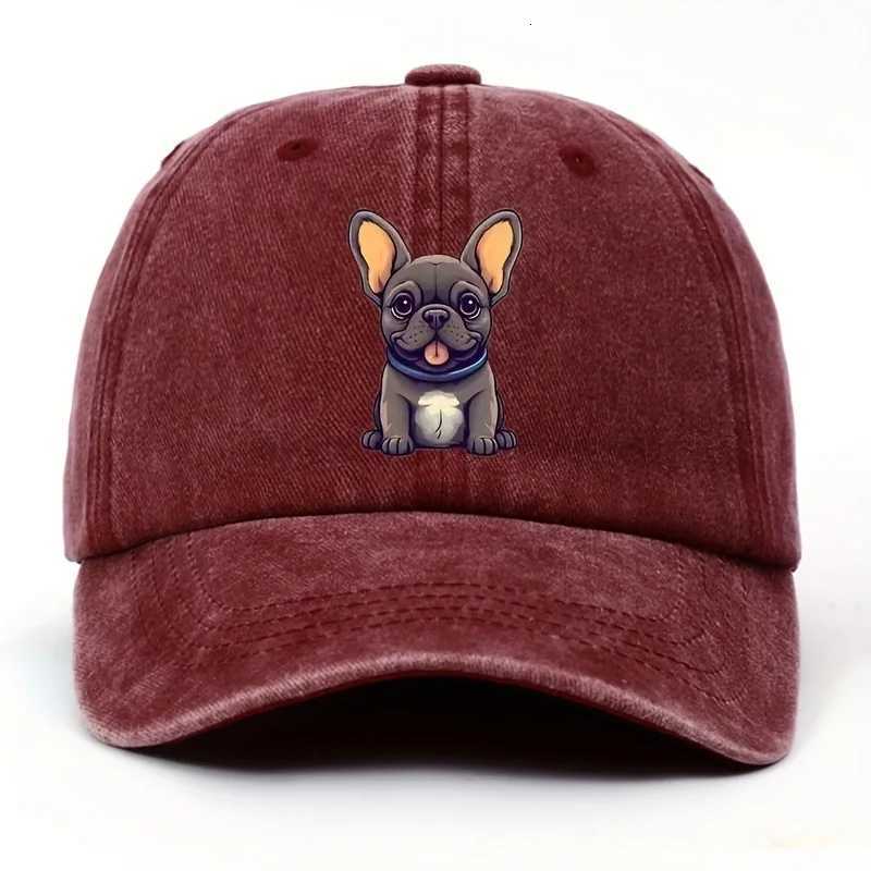 Fantasy dog printed cotton baseball cap adjustable for both men and women duck tongue cap suitable for outdoor sun protection S260306