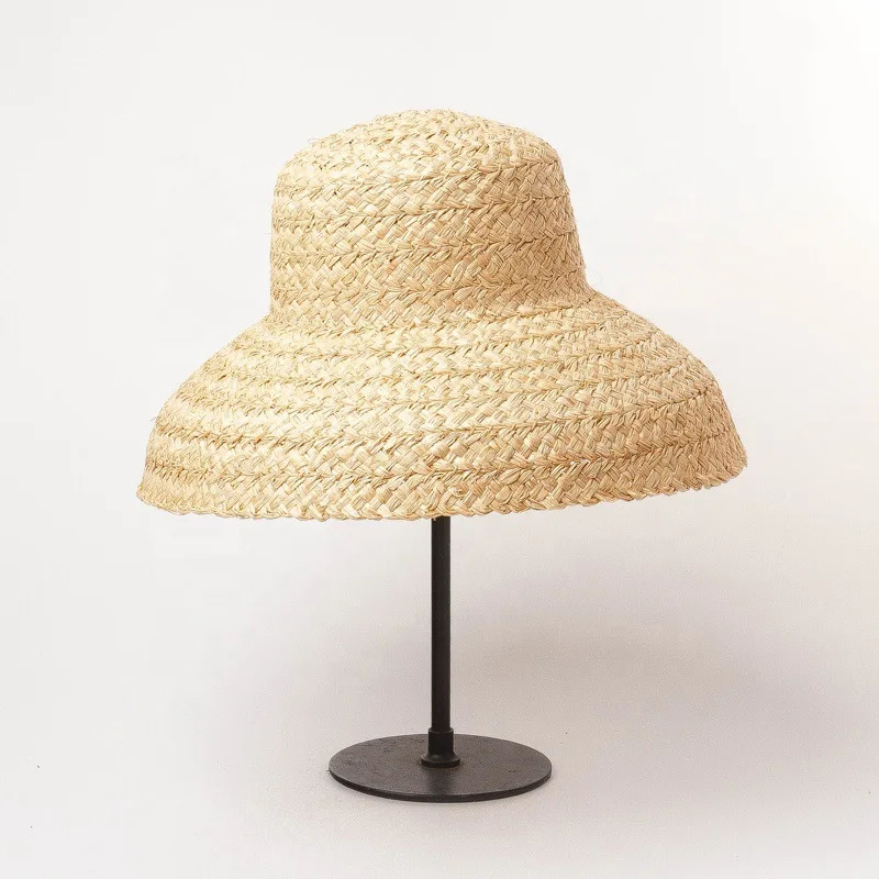 Summer Sun Hat Hand-knitted Raffia Retro Travel Sunscreen Beach Vacation Straw Hat with Lacing for Children Adult Holidays 260228