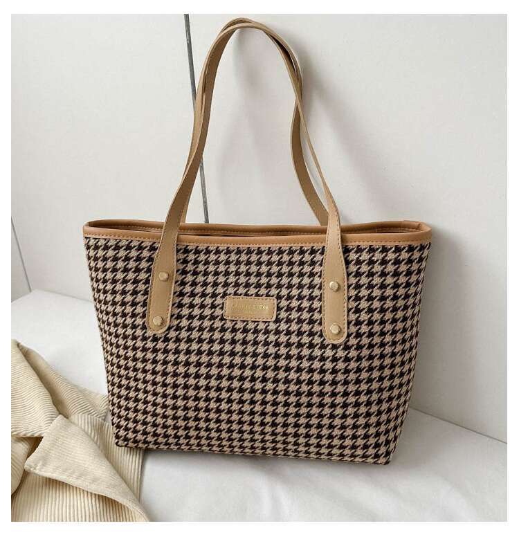 Fashion Commuting Large Capacity Autumn Plaid Trendy Casual New Shoulder Tote Women S Bag XIU LAI SI
