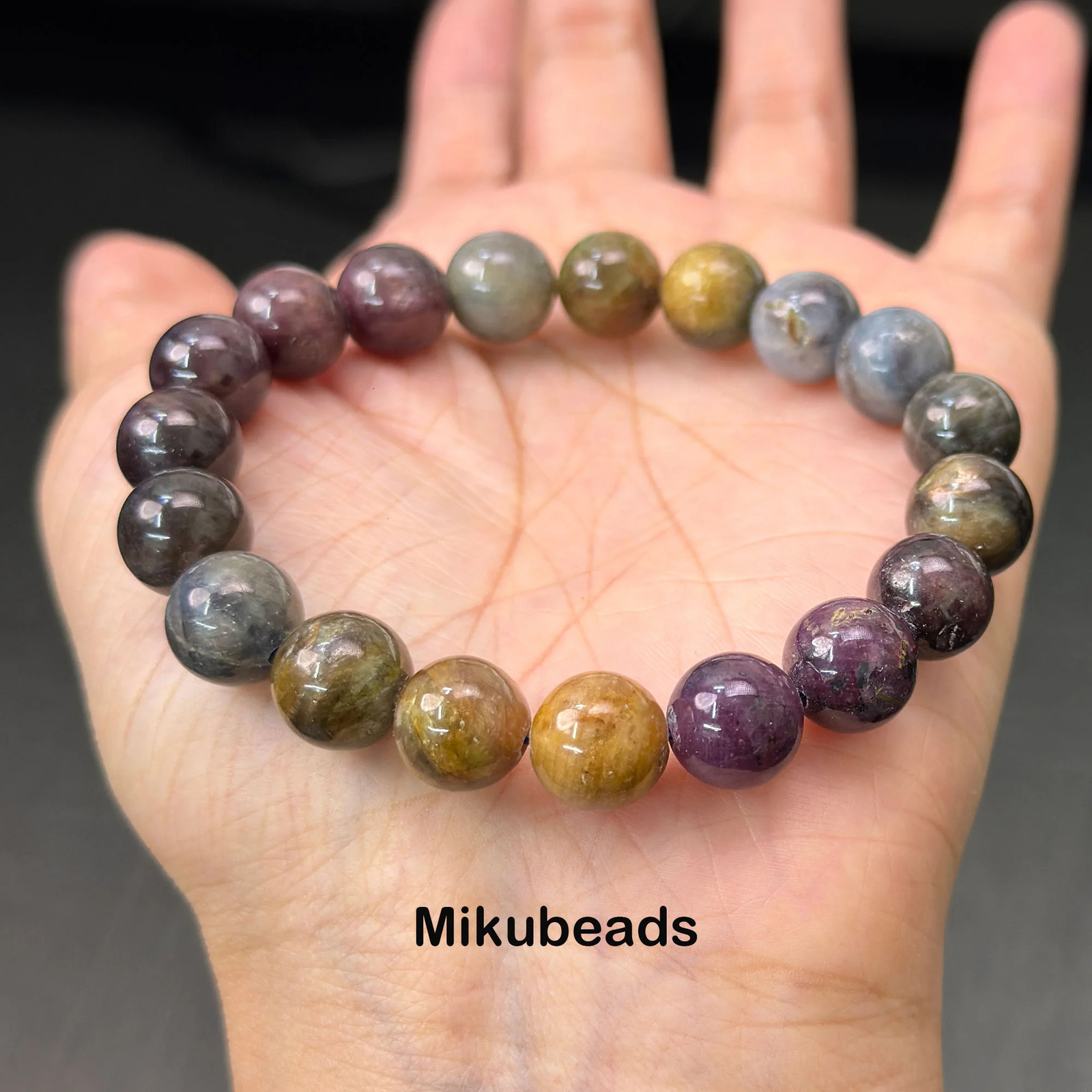 Natural Rare Multicolour Sapphire 9-105mm Smooth Round Loose Beads For Making Jewelry DIY Necklace Bracelet Or Gift Wholesale 260302