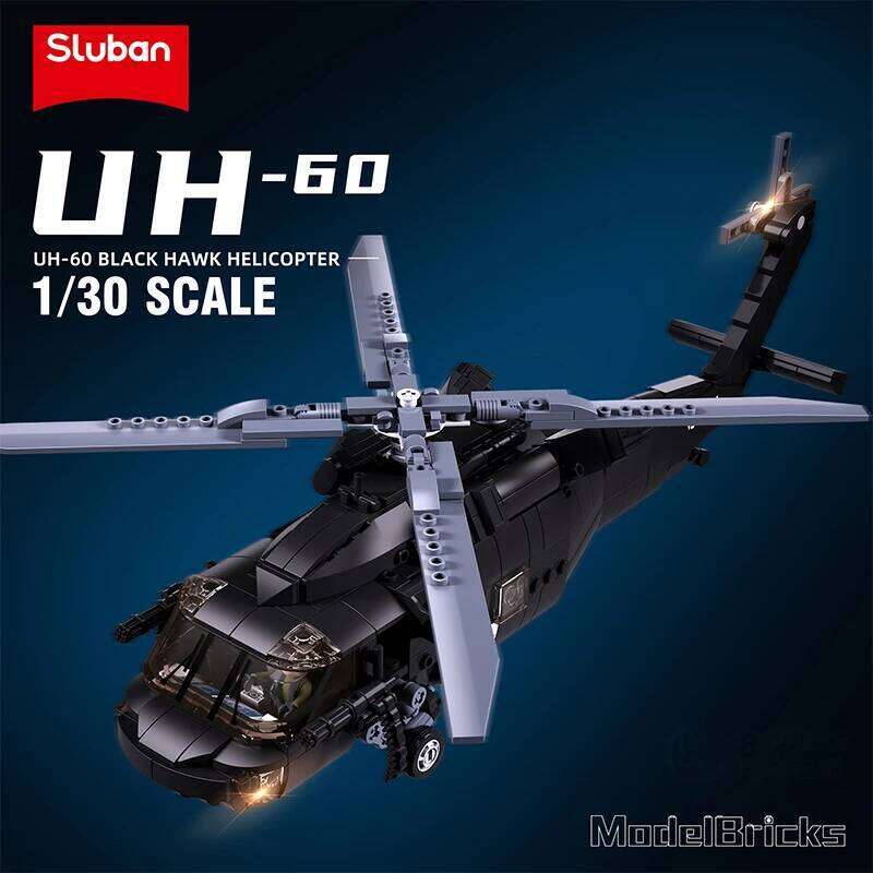 692PCS Military UH-60L Medical Rescue Aircraft Building Blocks Black Hawk Helicopter Model Bricks Kits Kids DIY Toy Holiday Gift Z260305