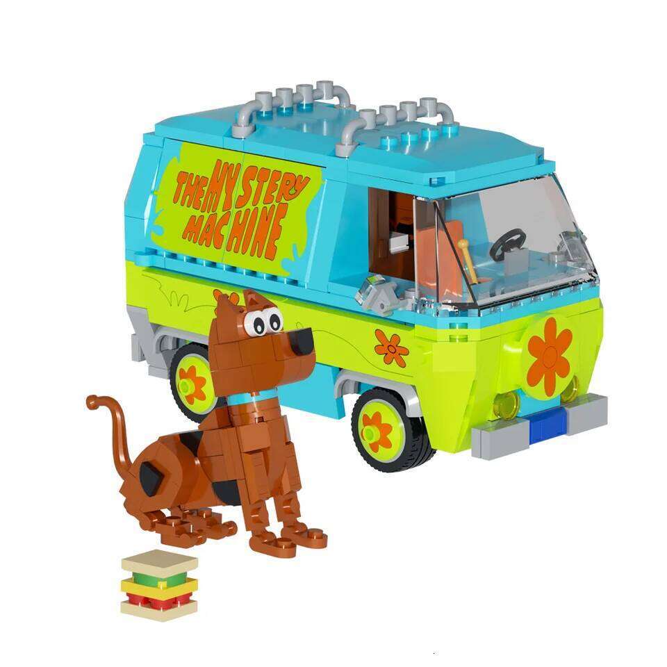 MOC Mystery Machine Model Building Blocks Set Scooed Animation Travel Car RV Bricks DIY Kid Educational Toys Adult Gift Z260306