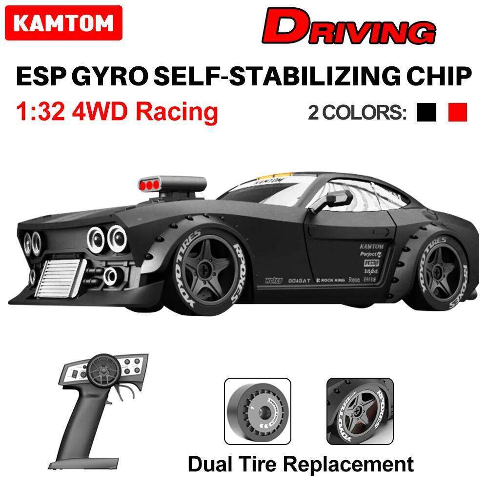Kamtom RC Four-Wheel Drive 1 :32 Double Wheel Replace ESP Gyro Professional Boy Adult Drift High Speed Model Car Racing C260305