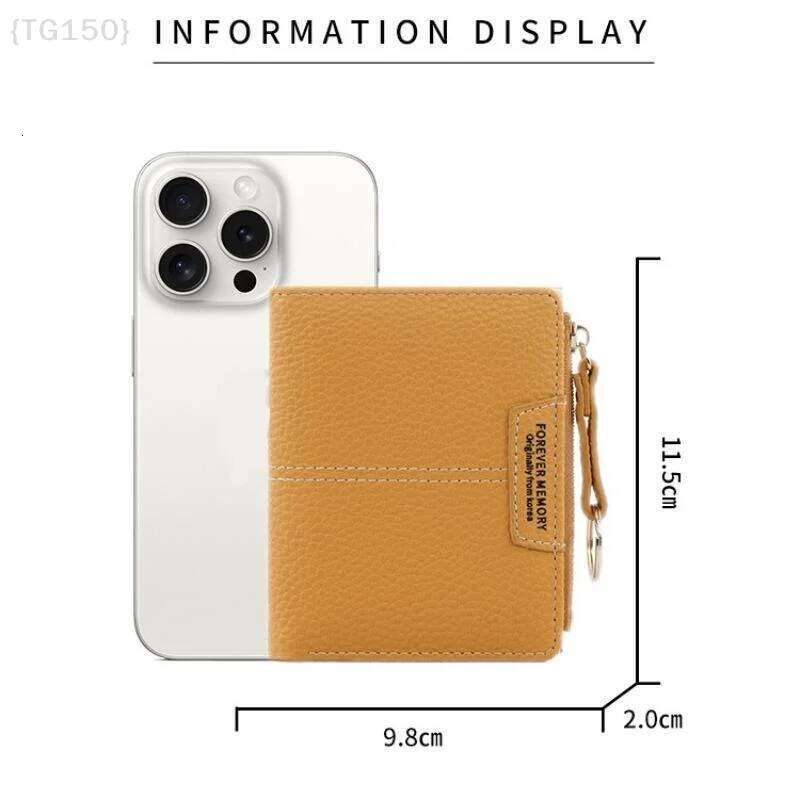 New Women's Short And Simple Card Holder, Coin Purse, Student Clutch, Folding Wallet, Stylish Solid Color C260304